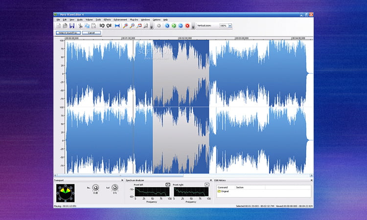 17 Best Free Audio Editing Software 17 Free Download Nero Wave Editor