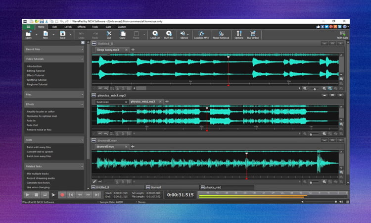 17 Best Free Audio Editing Software 9 Free Download WavePad