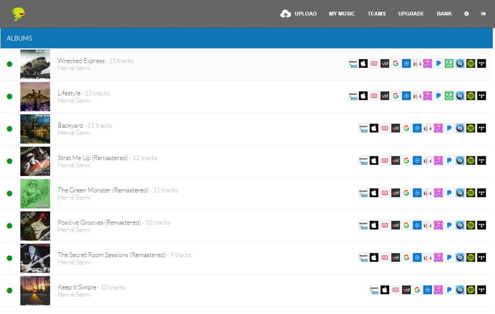 Distrokid Review: the best online music distributor? 4 interface distrokid